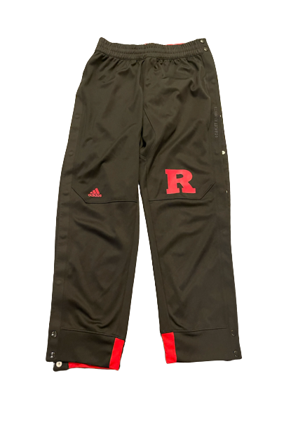 Peter Kiss Rutgers Basketball Team Exclusive Pre-Game Snap-Off Sweatpants (Size L)