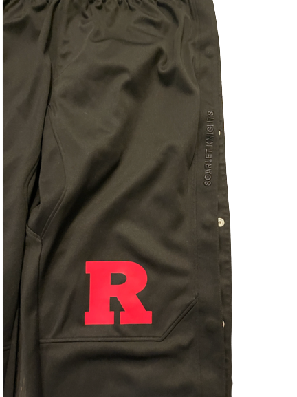 Peter Kiss Rutgers Basketball Team Exclusive Pre-Game Snap-Off Sweatpants (Size L)