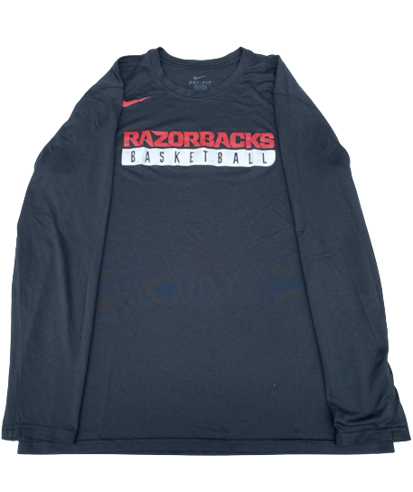 Jimmy Whitt Jr. Arkansas Basketball Team Issued Long Sleeve Workout Shirt (Size XL)