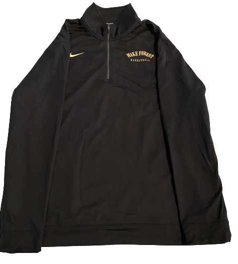 Miles Lester Wake Forest Basketball Team Issued Quarter-Zip Pullover (Size XL)