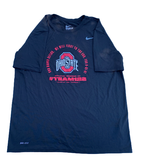 Kyle Young Ohio State Basketball Team Exclusive "TEAM 122" Workout Shirt (Size XL)