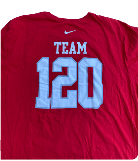 Kyle Young Ohio State Basketball Team Exclusive "TEAM 120" Workout Shirt (Size 2XL)