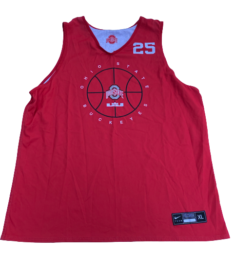 Kyle Young Ohio State Basketball Player Exclusive "LeBron James Brand" Practice Jersey (Size XL)