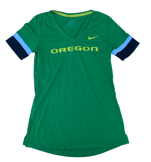Jordan Dail Oregon Softball Team Issued V-Neck Shirt (Size Women&