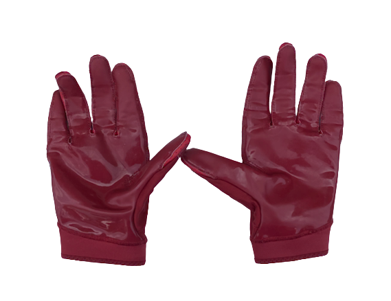T.J. Hammonds Arkansas Football Team Issued NIKE Football Gloves (Size 2XL)