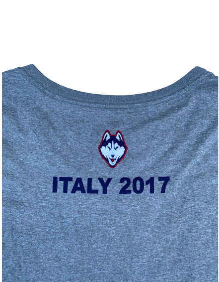 Lexi Gordon UCONN Basketball Team Exclusive "ITALY 2017" Shirt (Size Women&