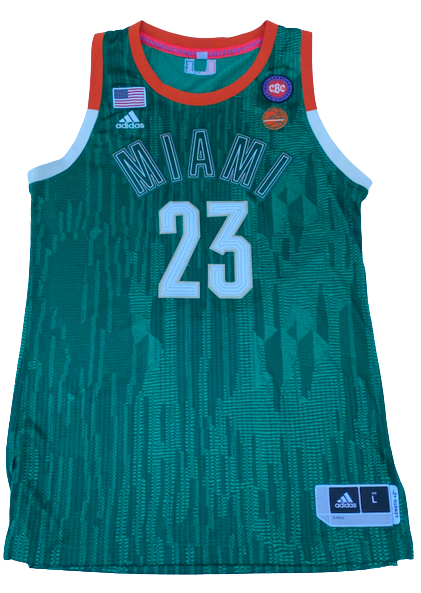 Kameron McGusty Miami Basketball Game Issued Special Edition Black History Month Jersey (Size L)