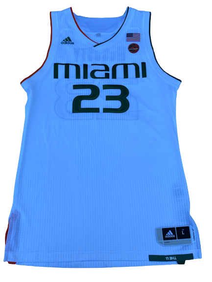 Kameron McGusty Miami Basketball Game Worn Jersey (Size L)