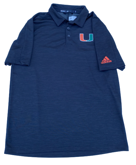 Kameron McGusty Miami Basketball Team Issued Polo Shirt (Size L)