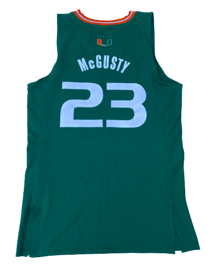 Kameron McGusty Miami Basketball Game Worn Uniform Set - Jersey & Shorts (Size M/L)