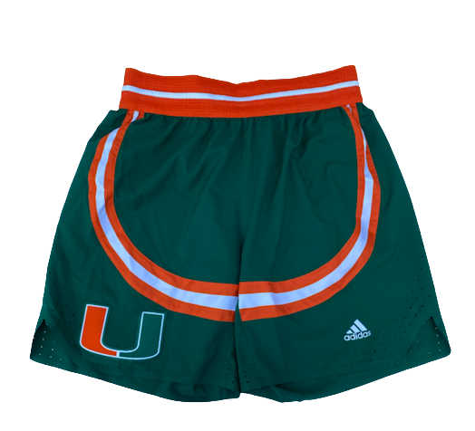 Kameron McGusty Miami Basketball Game Worn Uniform Set - Jersey & Shorts (Size M/L)