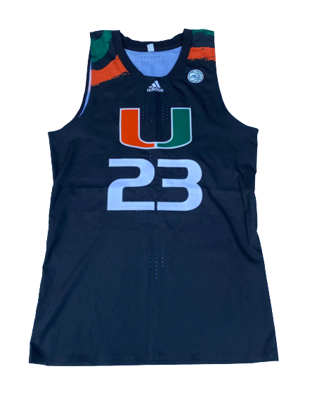 Kameron McGusty Miami Basketball Game Worn Uniform Set - Jersey & Shorts (Size M)
