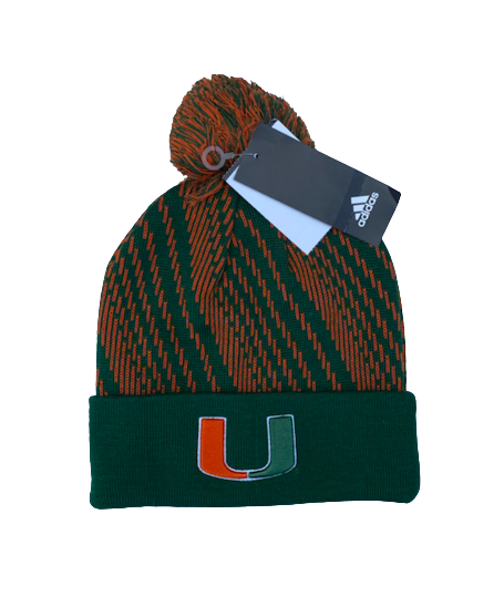 Kameron McGusty Miami Basketball Team Issued Beanie Hat - New with Tags