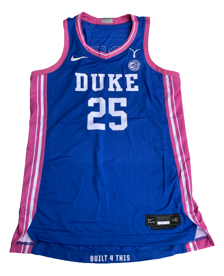 Jade Williams Duke Basketball 2020-2021 Exclusive Breast Cancer Awareness GAME Jersey (Size 46)