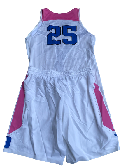 Jade Williams Duke Basketball 2017-2018 Exclusive Breast Cancer Awareness GAME Uniform Set