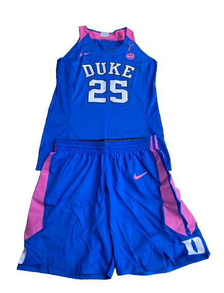 Jade Williams Duke Basketball 2019-2020 Exclusive Breast Cancer Awareness GAME Uniform Set