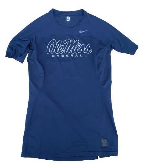 Hayden Leatherwood Ole Miss Baseball Team Issued Workout Shirt (Size XL)