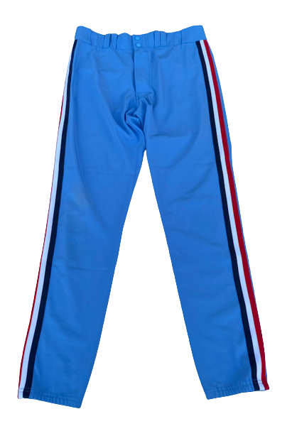 Hayden Leatherwood Ole Miss Baseball Team Exclusive Powder Blue Game Pants (Size S)