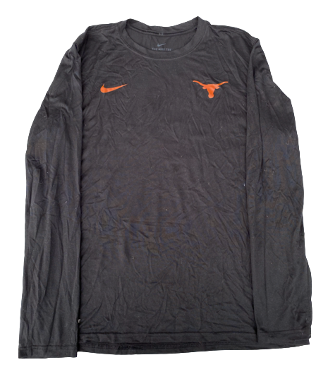 Donovan Williams Texas Basketball Team Issued Long Sleeve Workout Shirt (Size L)