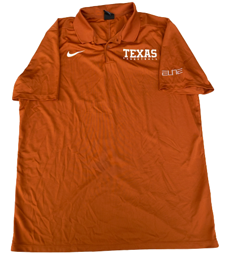 Donovan Williams Texas Basketball Team Issued Polo (Size L)