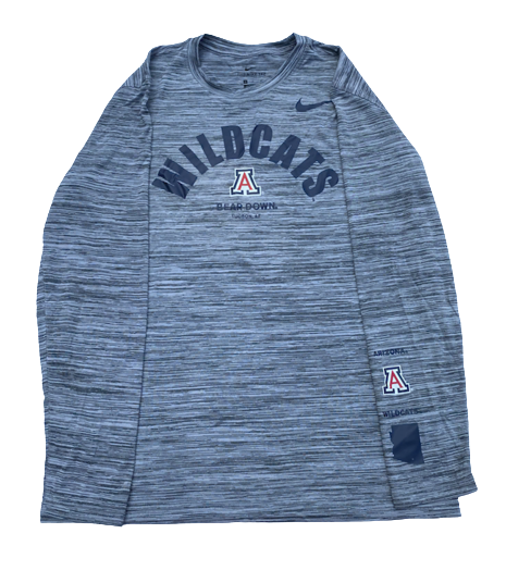 Sam Thomas Arizona Basketball Team Issued Long Sleeve Workout Shirt (Size M)