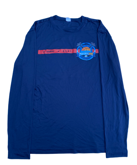 Sam Thomas Arizona Basketball Team Issued "St. Thomas Paradise Jam" Long Sleeve Shirt (Size M)