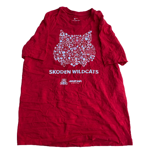 Sam Thomas Arizona Basketball Team Issued "SKODEN WILDCATS" T-Shirt (Size M)