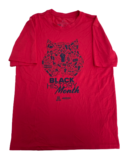 Sam Thomas Arizona Basketball Team Issued "Black History Month" Warm-Up T-Shirt (Size M)