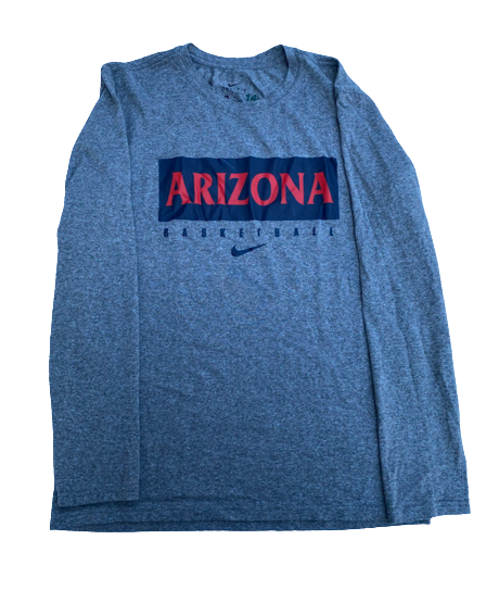 Sam Thomas Arizona Basketball Team Issued Long Sleeve Workout Shirt (Size M)