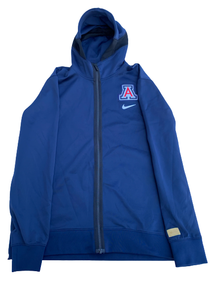 Sam Thomas Arizona Basketball Team Issued Travel Jacket with Gold Elite Patch (Size L)