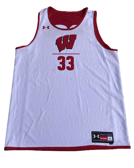 Chris Vogt Wisconsin Basketball Team Exclusive Reversible Practice Jersey (Size XL)