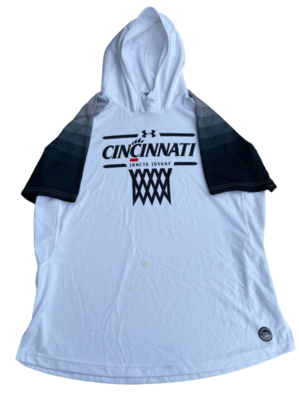 Chris Vogt Cincinnati Basketball Team Exclusive Pre-Game Short Sleeve Hoodie (Size 2XL)