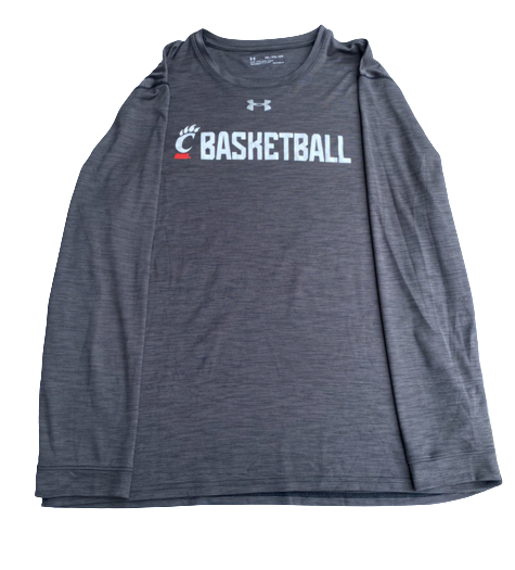 Chris Vogt Cincinnati Basketball Team Issued Long Sleeve Workout Shirt (Size 2XL)