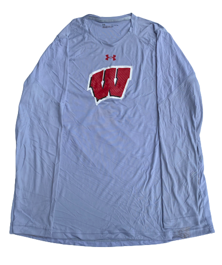 Chris Vogt Wisconsin Basketball Team Issued Long Sleeve Workout Shirt (Size XL)