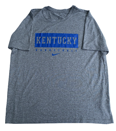 Johnny Juzang Kentucky Basketball Team Issued Workout Shirt (Size XL)