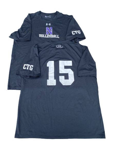 Danyelle Williams Northwestern Volleyball Team Exclusive Set of (2) Practice Shirts (Size M)