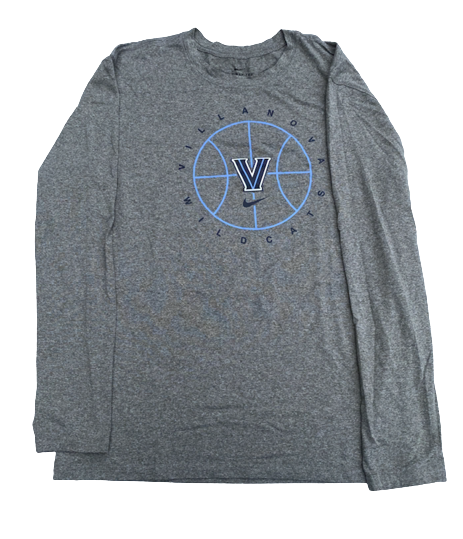 Villanova Basketball Team Issued Long Sleeve Workout Shirt (Size L)