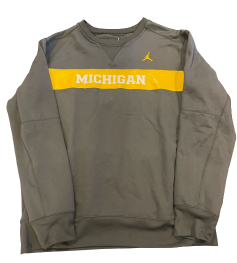 Adam Shibley Michigan Football Team Issued Crewneck Sweatshirt (Size XL)
