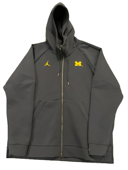 Adam Shibley Michigan Football Team Exclusive "Premium" Jacket with Metal Zippers (Size XL)