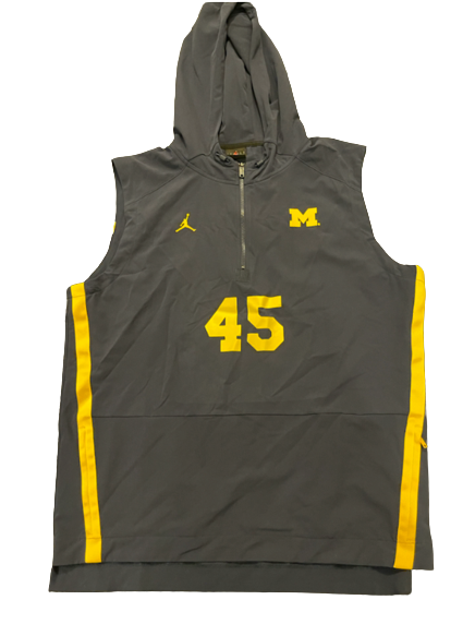 Adam Shibley Michigan Football Team Exclusive Pre-Game Warm-Up Pullover with 