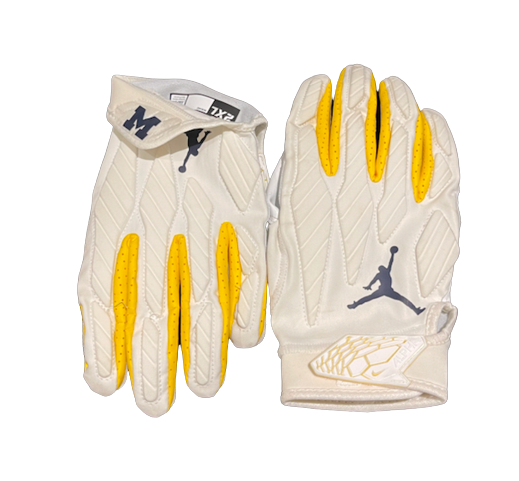 Adam Shibley Michigan Football Team Exclusive Gloves (Size 2XL) - Limited Quantites
