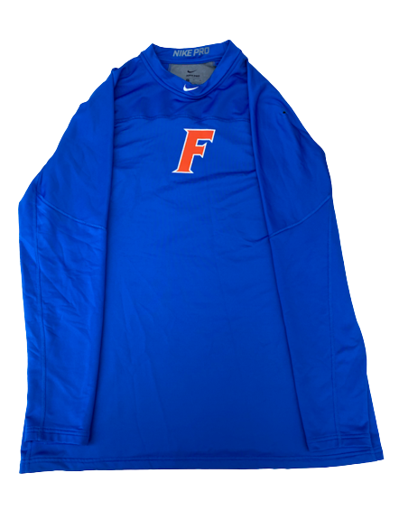 Garrett Milchin Florida Baseball Team Issued Long Sleeve Thermal Compression Workout Shirt (Size XL)