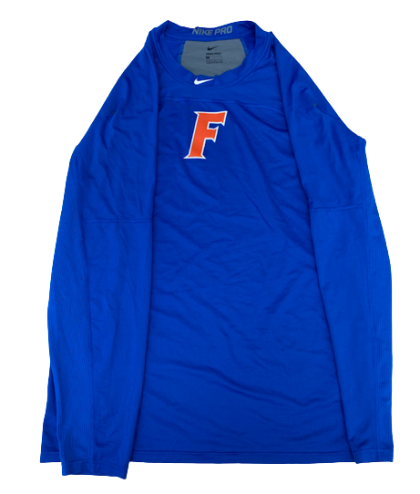 Garrett Milchin Florida Baseball Team Issued Long Sleeve Compression Workout Shirt (Size XL)