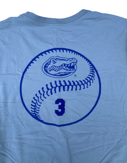 Garrett Milchin Florida Baseball Team Issued Workout Shirt with Number on Back (Size XL)