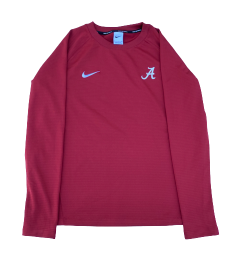 Kaylee Tow Alabama Softball Team Issued Nike Softball Long Sleeve Waffle Style Pullover (Size S)