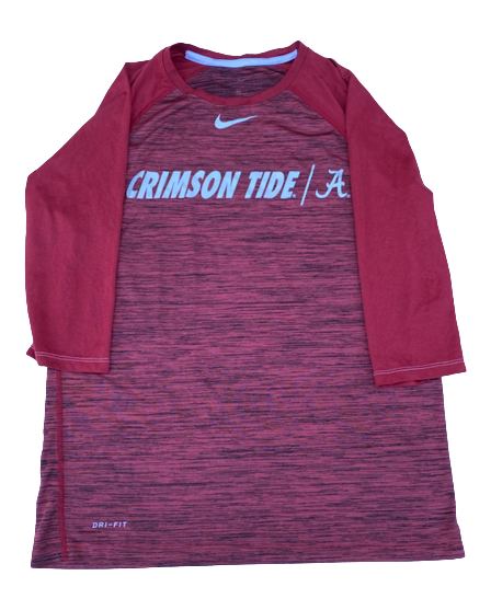 Kaylee Tow Alabama Softball Team Issued 1/2 Sleeve Workout Shirt (Size Women&