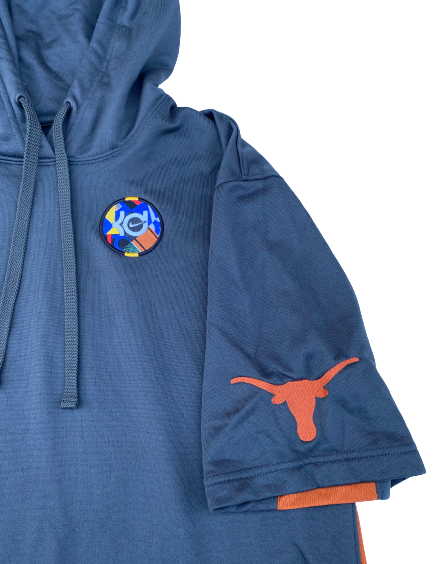 Jase Febres Texas Basketball Team Exclusive "KD" Short Sleeve Hoodie (Size L)