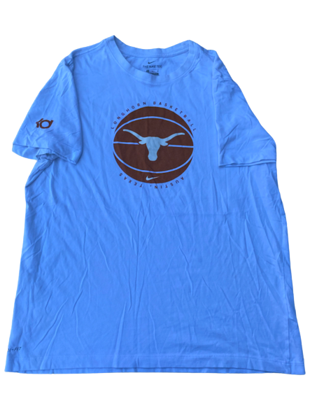 Jase Febres Texas Basketball Team Issued "KD" Workout Shirt (Size XL)