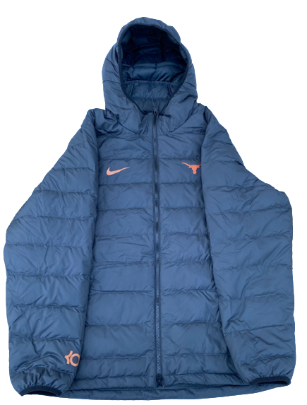 Jase Febres Texas Basketball Team Exclusive "KD" Winter Coat (Size L)
