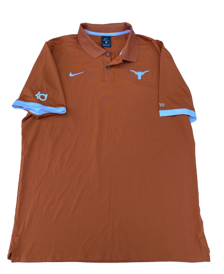 Jase Febres Texas Basketball Exclusive "KD" Travel Polo Shirt (Size L)